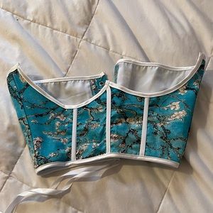 NWOT Van Gogh pattern corset